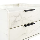 Marbella - Italian Modern White Faux Marble 4-Piece Bedroom Set