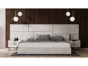 Marbella - Italian Modern Grey Marble Bed w/ 2 Nightstands