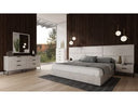 Marbella - Italian Modern White Marble Bed with 2 Nightstands