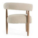 Marchland - Modern Beige Fabric + Oak Accent Chair