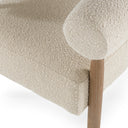 Marchland - Modern Beige Fabric + Oak Accent Chair
