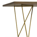 Marcia Mid-Century Tobacco & Antique Brass Dining Table
