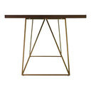 Marcia Mid-Century Tobacco & Antique Brass Dining Table