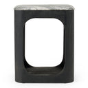 Marco - Modern Black & White Granite End Table