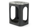 Marco - Modern Black & White Granite End Table