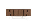 Bernard Mid-Century Modern Walnut & Gold Buffet