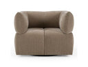 Marisol - Modern Taupe Fabric Swivel Accent Chair