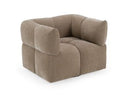 Marisol - Modern Taupe Fabric Swivel Accent Chair