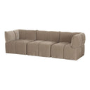Marisol - Modern Taupe Fabric Sectional Sofa