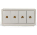 Marjorie - Modern Cream & Brushed Gold Nightstand