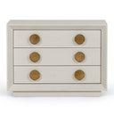 Marjorie - Modern Cream & Brushed Gold Nightstand