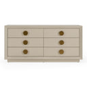 Marjorie - Modern Cream & Brushed Gold Dresser