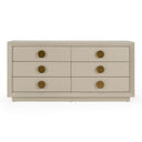 Marjorie - Modern Cream & Brushed Gold Dresser