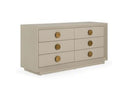Marjorie - Modern Cream & Brushed Gold Dresser