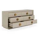 Marjorie - Modern Cream & Brushed Gold Dresser