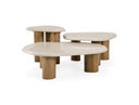 Marlin - Modern Marble + Mango Wood Nesting Table Set