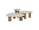 Marlin - Modern Marble + Mango Wood Nesting Table Set