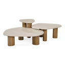 Marlin - Modern Marble + Mango Wood Nesting Table Set
