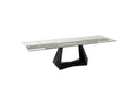 Maroney - Modern Black and Glass Extendable 70.5"/106" Dining Table