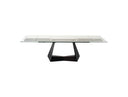 Maroney - Modern Black and Glass Extendable 70.5"/106" Dining Table