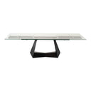 Maroney - Modern Black and Glass Extendable 70.5"/106" Dining Table