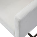 Marty - Modern Off-White & Copper Antique Brass Dining Chair