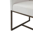 Marty - Modern Off-White & Copper Antique Brass Dining Chair