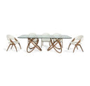 Lucas Mid-Century Cream & Walnut Dining Chair