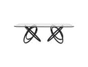 Mason Modern Glass & Black Ash Dining Table