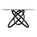 Mason Modern Glass & Black Ash Dining Table