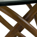 Mason - Modern Glass + Walnut Oval Dining Table, view 5