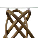 Mason - Modern Glass + Walnut End Table