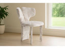 Masuda - Modern Beige Pattern Fabric Dining Chair (Set of 2)