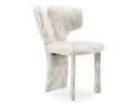 Masuda - Modern Beige Pattern Fabric Dining Chair (Set of 2)