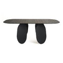 Childers - Modern Grey Fabric + Antique Brass Dining Chair