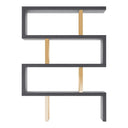 Maze - Elm Grey & Gold Bookcase