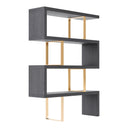 Maze - Elm Grey & Gold Bookcase