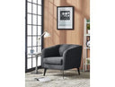Bannack Modern Dark Grey Fabric Lounge Chair