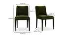 Calla Dining Chair Green Velvet - Set Of Two