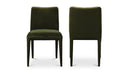 Calla Dining Chair Green Velvet - Set Of Two