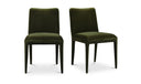 Calla Dining Chair Green Velvet - Set Of Two