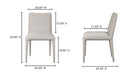 Calla Dining Chair Light Grey - Set Of Two