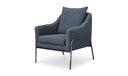 Archer Accent Chair Slate Blue Linen Blend