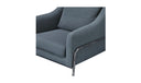 Archer Accent Chair Slate Blue Linen Blend