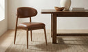 Ellie Dining Chair Brown Leather