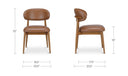 Ellie Dining Chair Brown Leather