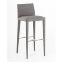 Medford Mid-Century Grey Fabric Bar Stool
