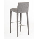 Medford Mid-Century Grey Fabric Bar Stool