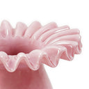 Ruff Ruffled Pink Glass Vase by TOV Furniture, view 2