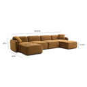 Travie 6-Piece Honey Modular U-Sectional by TOV Furniture, view 5